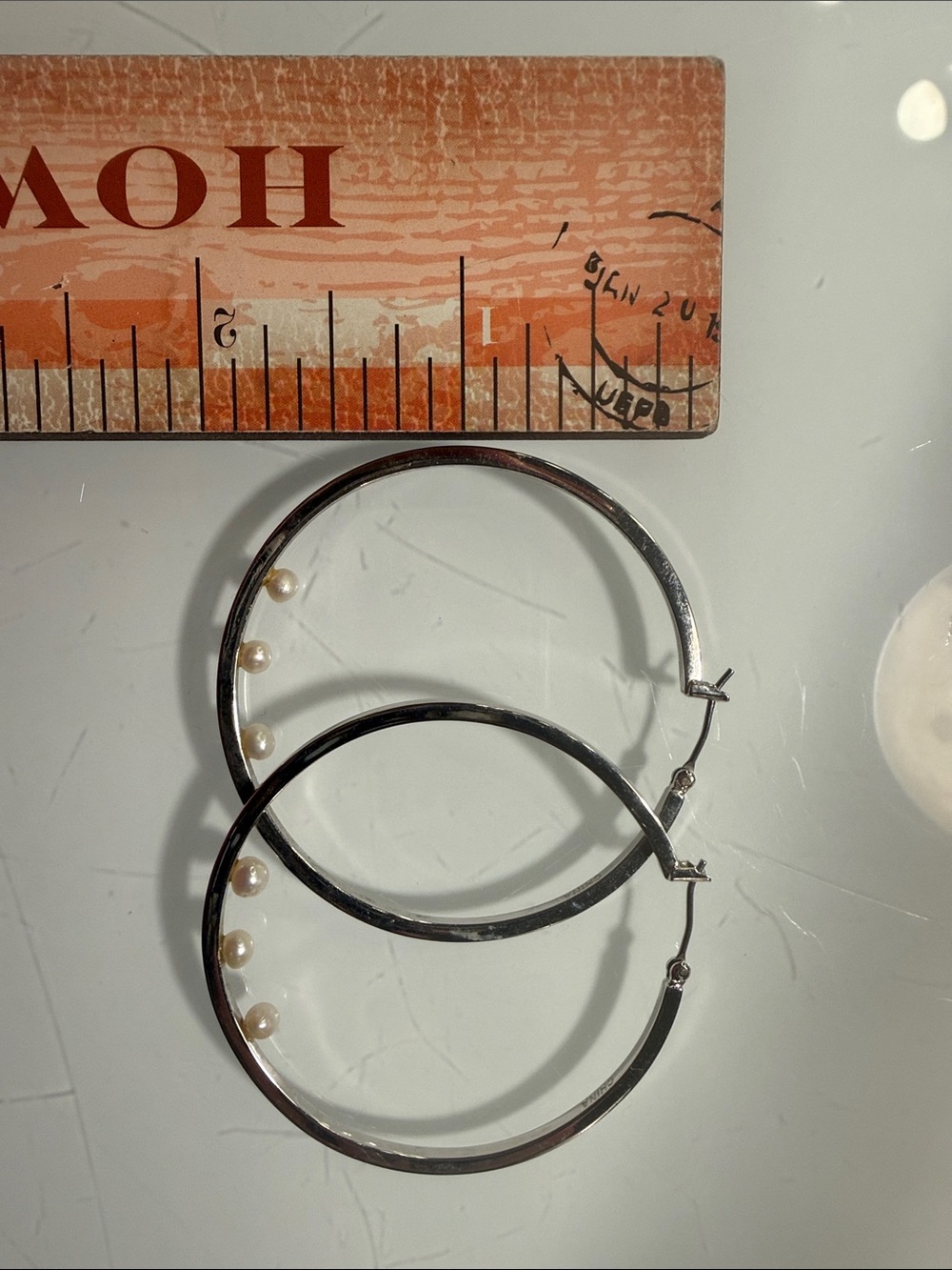 Cole Haan Pearl-Accent Silver Hoop Earrings